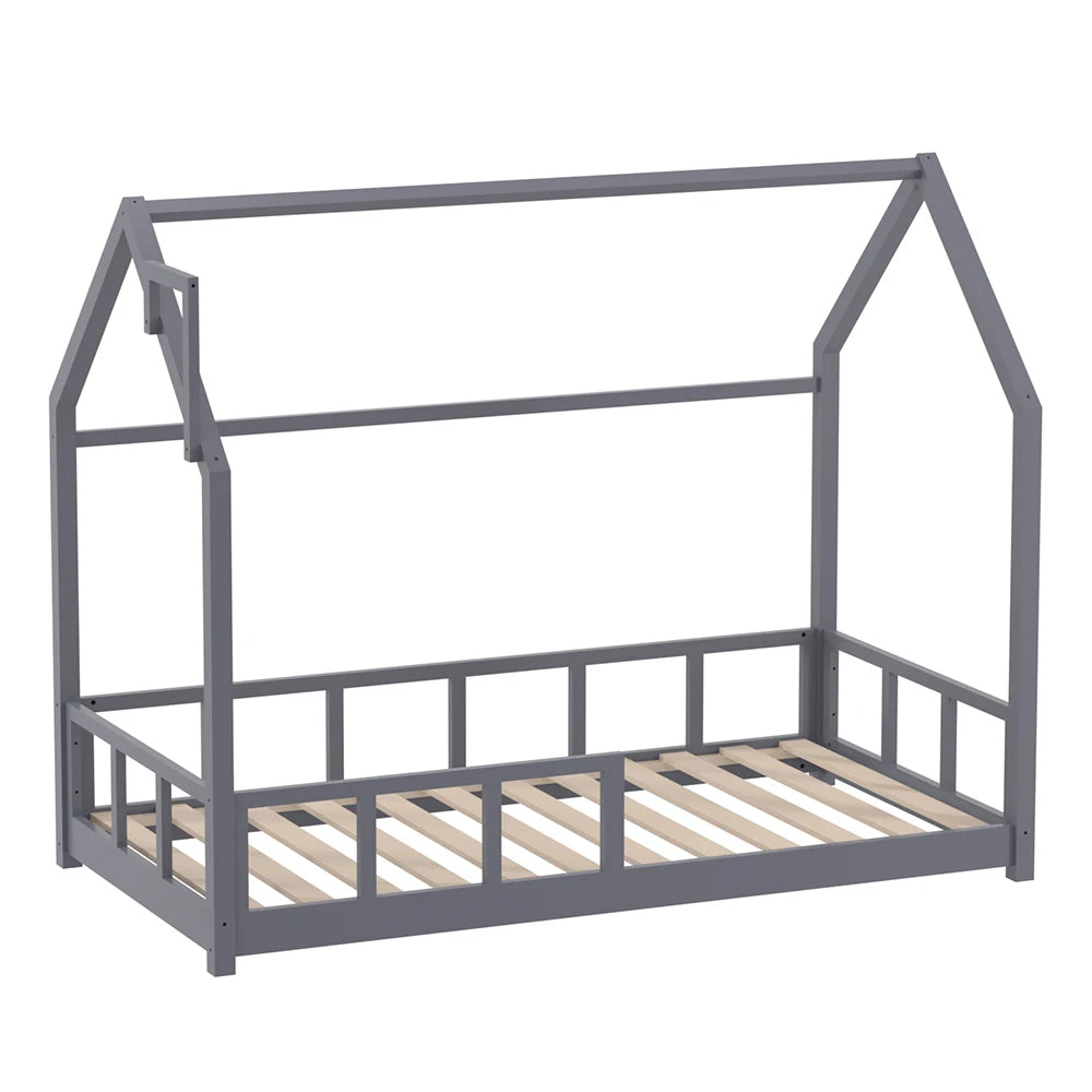 Child’s bed with house frame pine wood