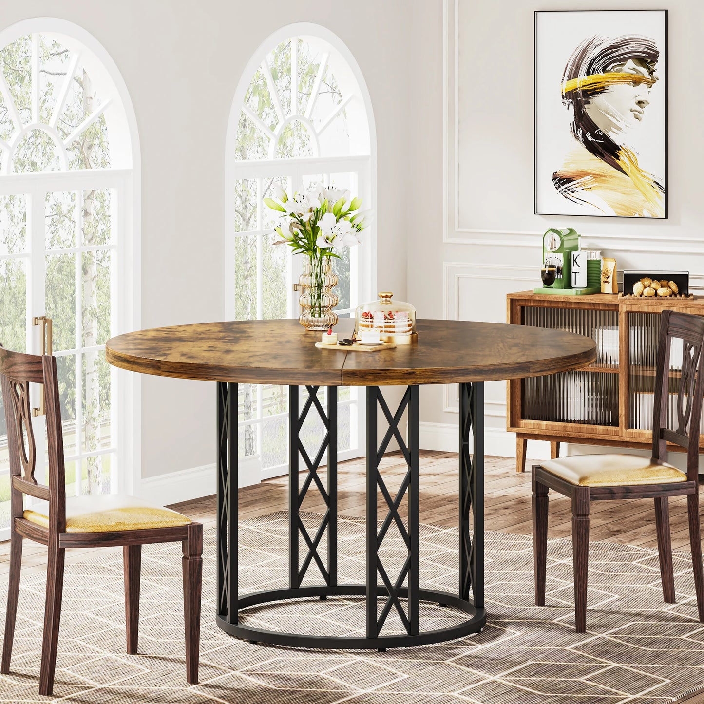 Modern round dining table