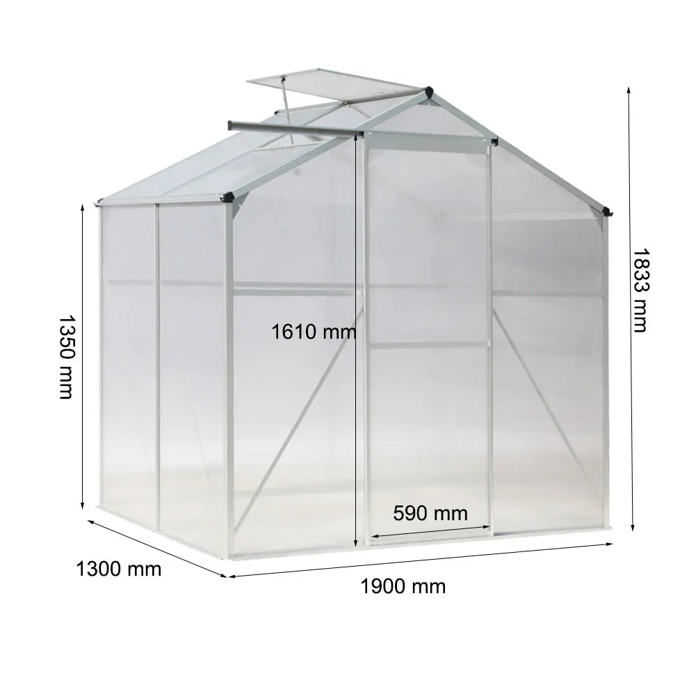 Polycarbonate rain gutter roof vent walk-in aluminum grow house
