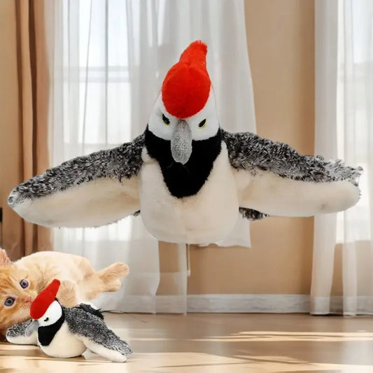 Woodpecker with sound rechargeable cat toy