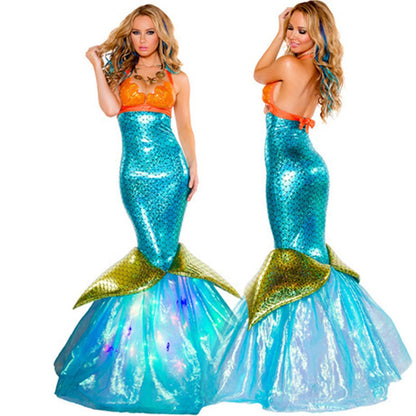 Fancy Cinderella Elsa Cosplay Halloween Dress