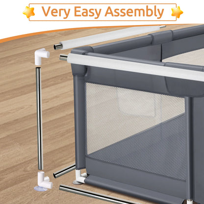 Breathable mesh kid’s fence with anti-collision foam
