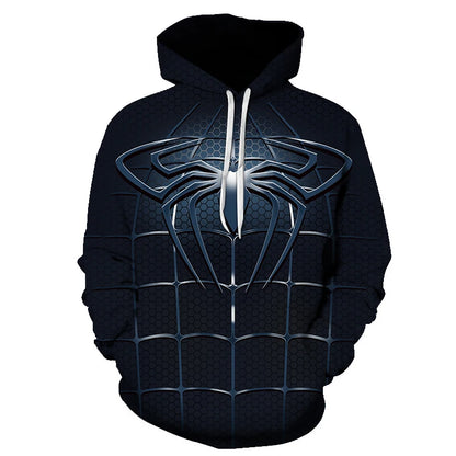 3d spiderman pattern cosplay men's hoodie