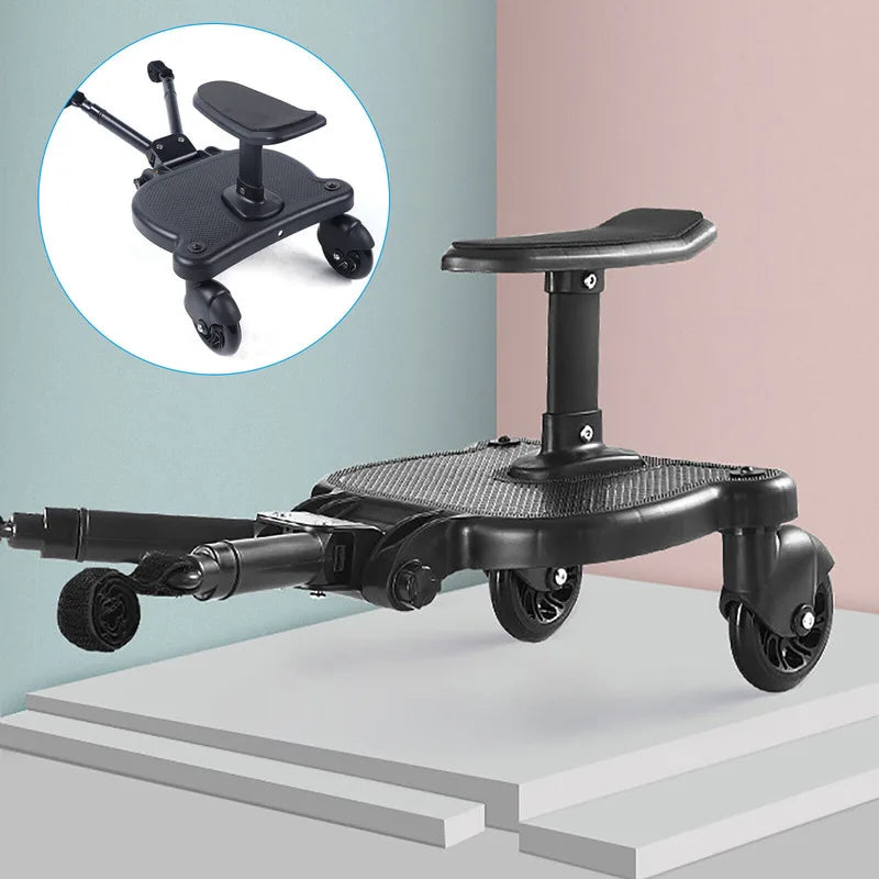 Pedal stroller glider ride seat