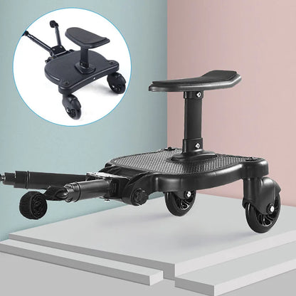Pedal stroller glider ride seat