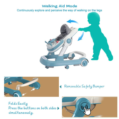 Foldable baby activity walker
