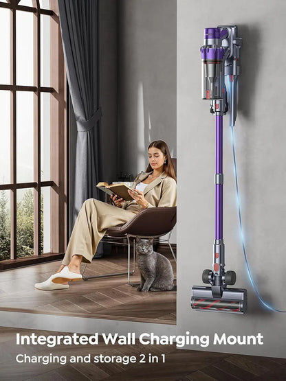 Cordless vacuum cleaner with touch screen