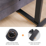 Heavy-Duty Rolling Cart Bedside Table