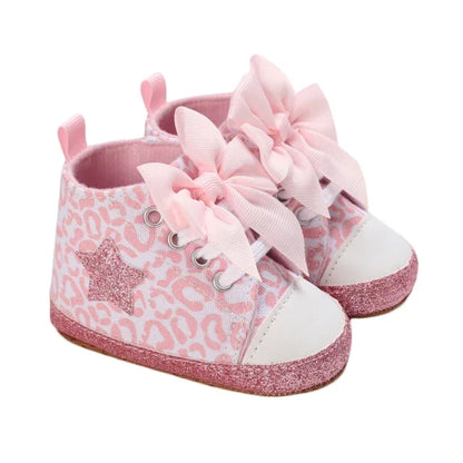 Leopard star printed baby shoes