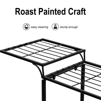 Large metal garden cart plant stand