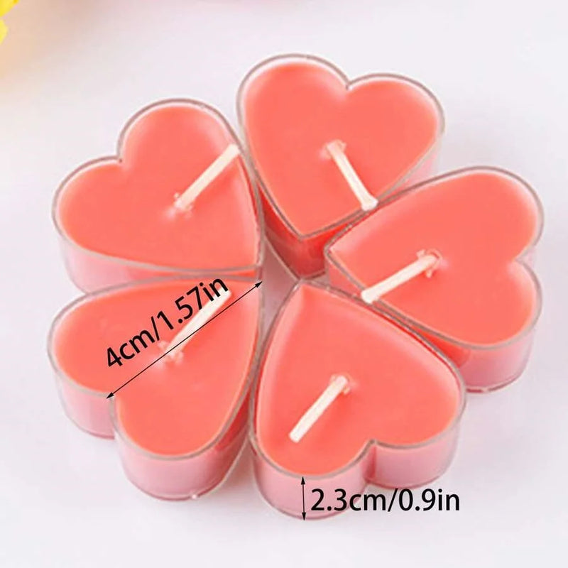 Heart-shaped Scented Tea Candles