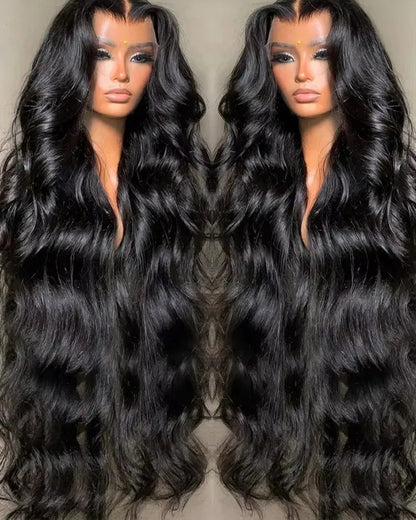 Body wave transparent 13x6 lace front human hair wigs