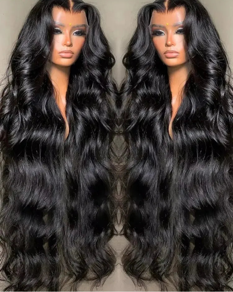 Body wave transparent 13x6 lace front human hair wigs