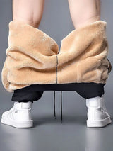 Men's Warm Plush Casual Cargo Pants