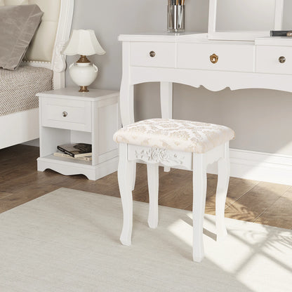 Lovely bedroom padded dressing table stool