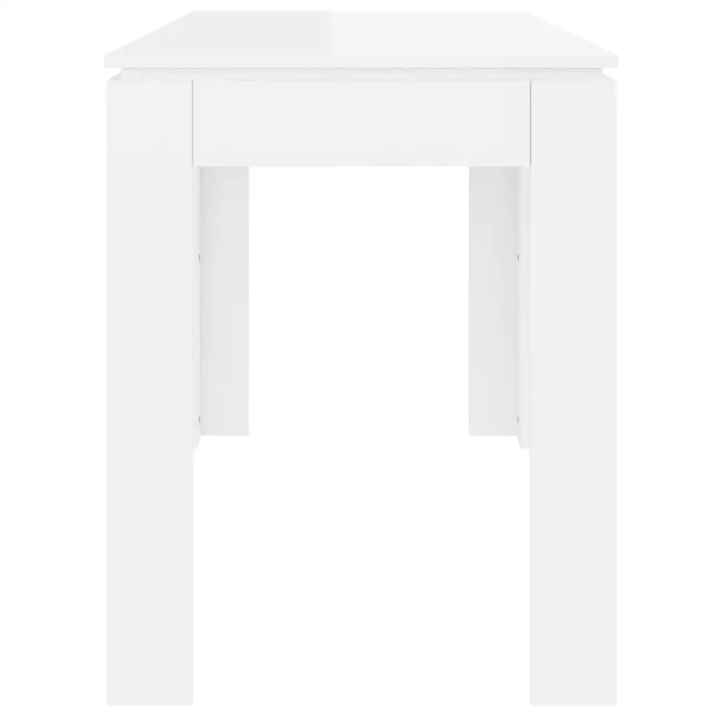 High gloss white dining table