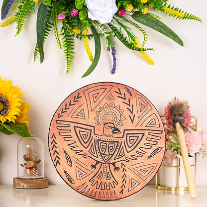3d tree shape shaman drum with mallet
