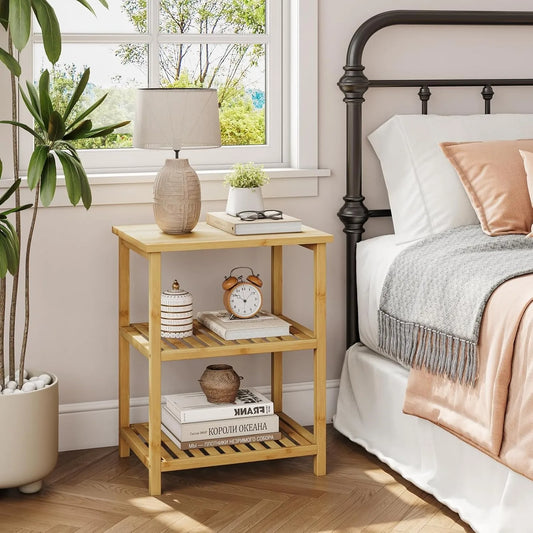 3-tier narrow nightstand bedside table