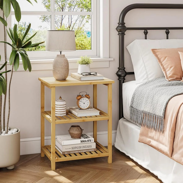 3-Tier Narrow Nightstand Bedside Table