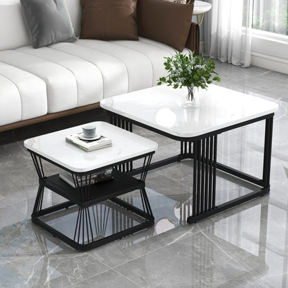 Square coffee table set for living room