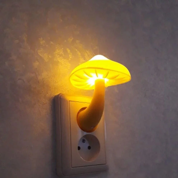 220V Sensor Plug in LED Bed Cute Mushroom Nightlight