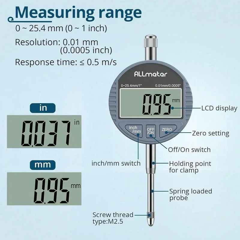Digital Dial Indicator with Magnetic Base