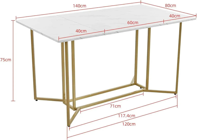 Rectangular Adjustable Feet Dining Table