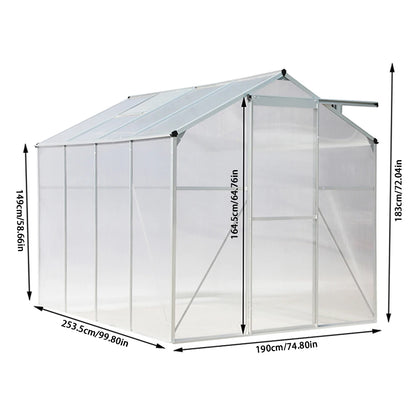 Polycarbonate rain gutter roof vent walk-in aluminum grow house