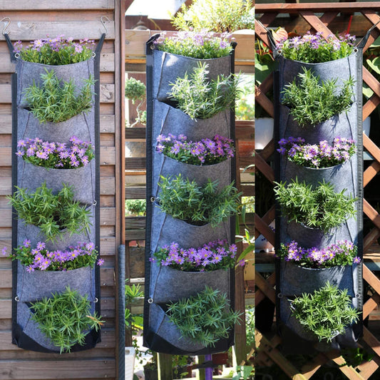 Vertical gardening flower pots