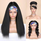 Kinky Straight Headband Synthetic Wig
