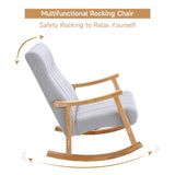Velvet Upholstered Tufting Rocking Chair