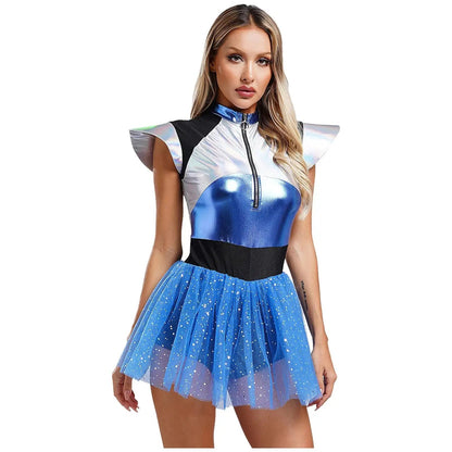 Space cadet alien astronaut halloween robot cosplay costume