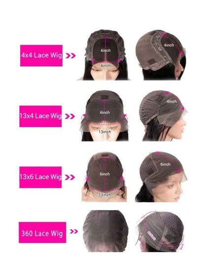 Body wave transparent 13x6 lace front human hair wigs