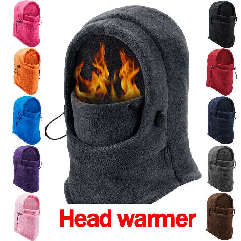 Winter thermal fleece balaclava scarf