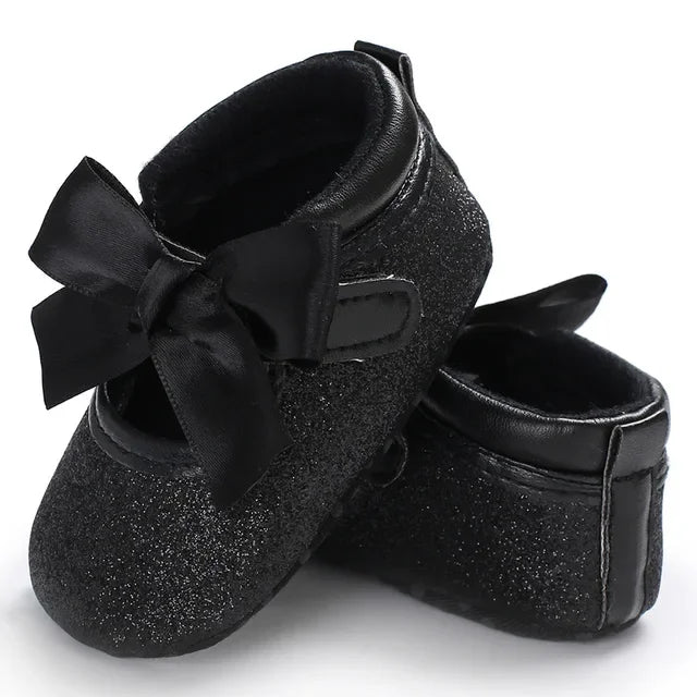 PU Princess Bow Heart Shoes