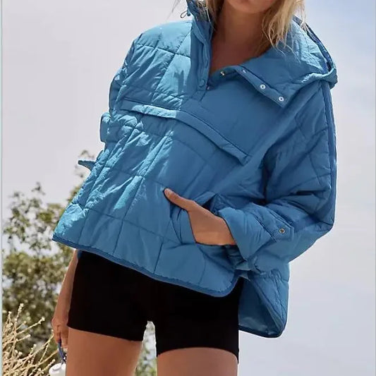Hooded full sleeve loose casual coat