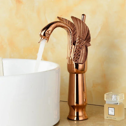 Single lever stream spout hot cold water mixer