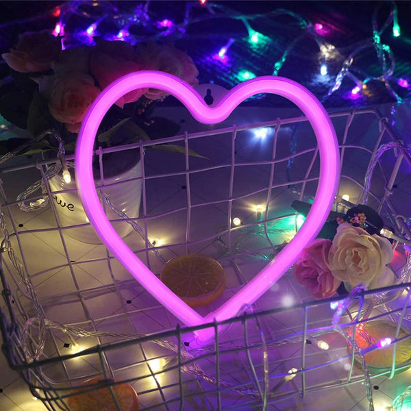 1PC Neon Sign Heart Led Light