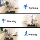 2 In 1 Under Desk Walk 35.5 X 15.5 Inch Run Area Treadmill