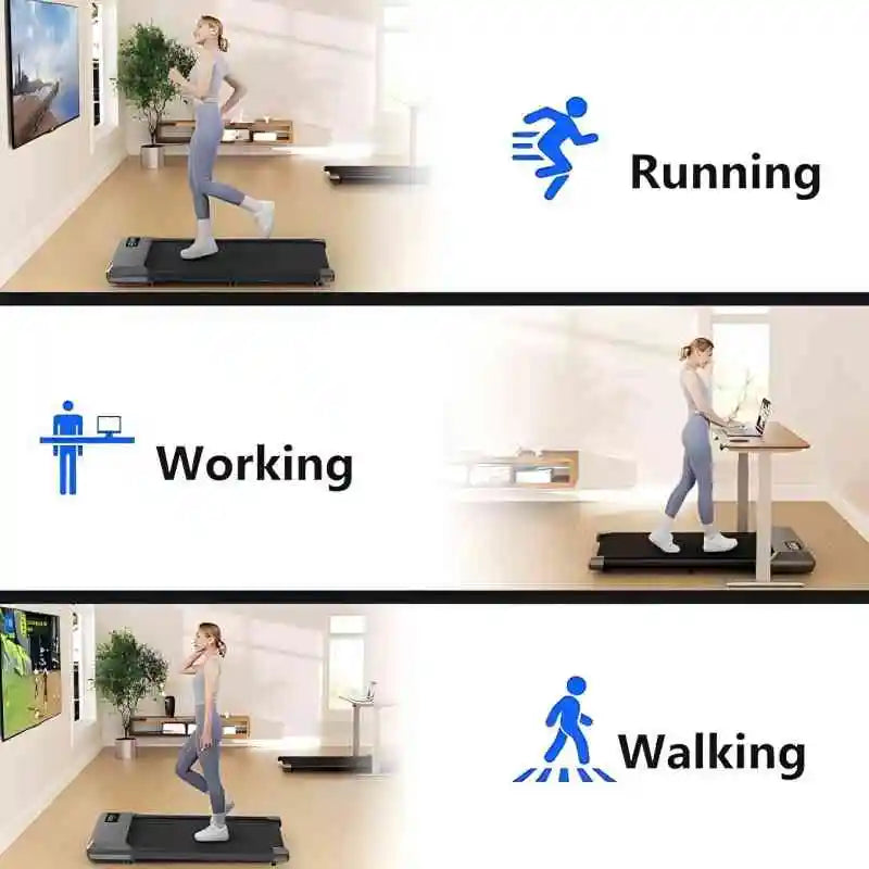 2 In 1 Under Desk Walk 35.5 X 15.5 Inch Run Area Treadmill