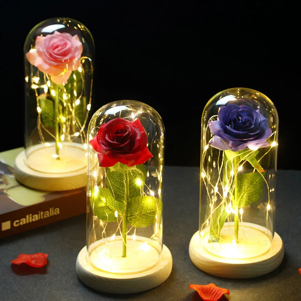 Led rose artificial flowers