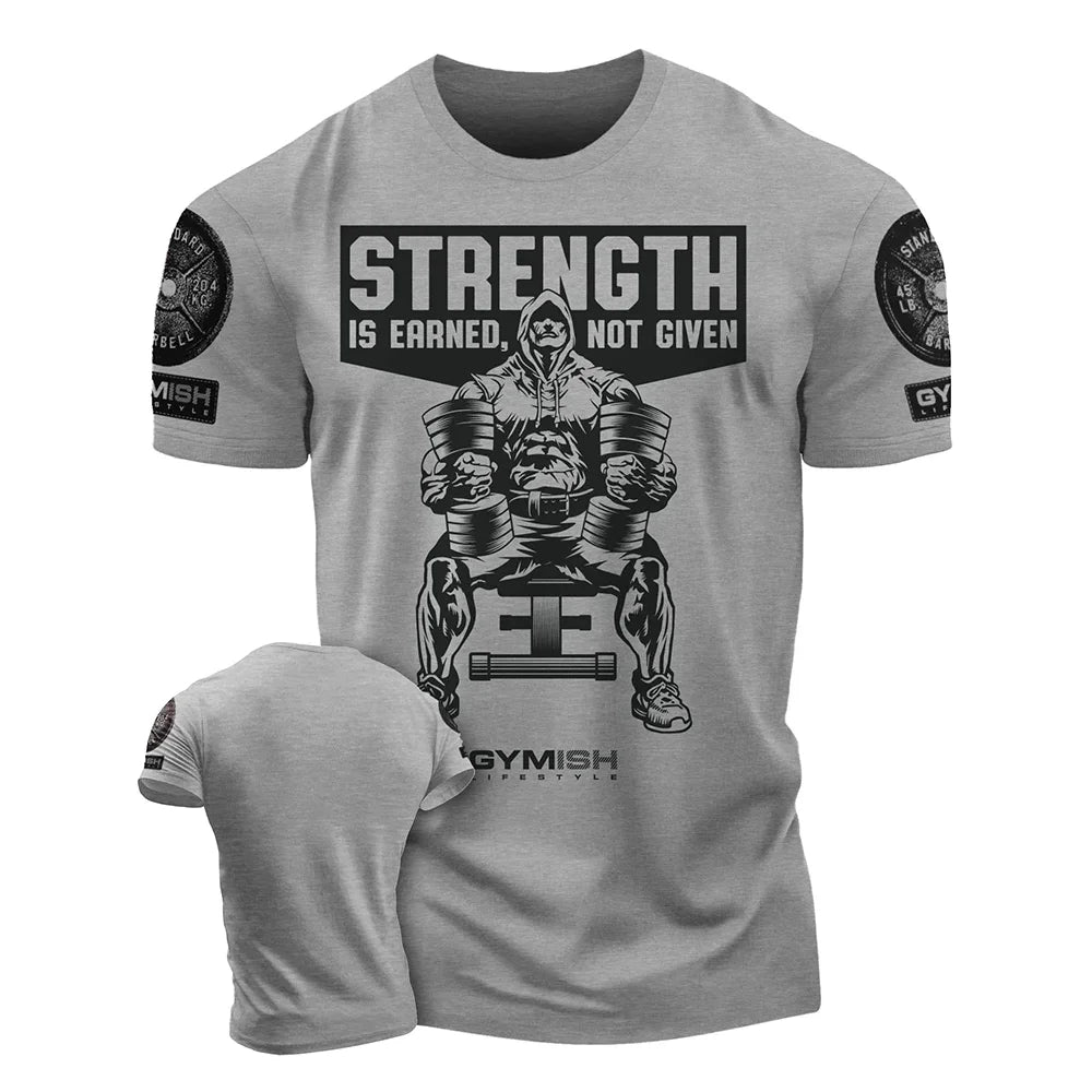 Strength Workout T-Shirt - 3D Printed Gym Tee | East R Us