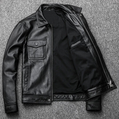 Fashion genuine leather jacket