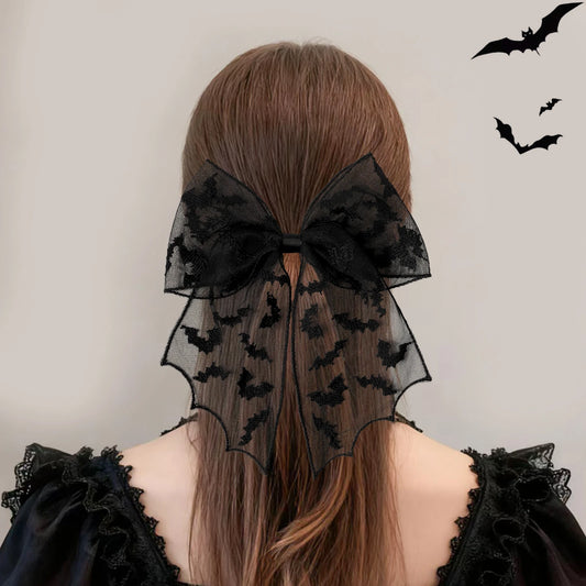 Halloween Bat Bow Hair Clip