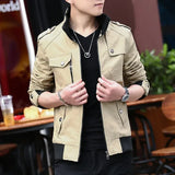 Fashion Stand Collar Cargo Jacket Coat