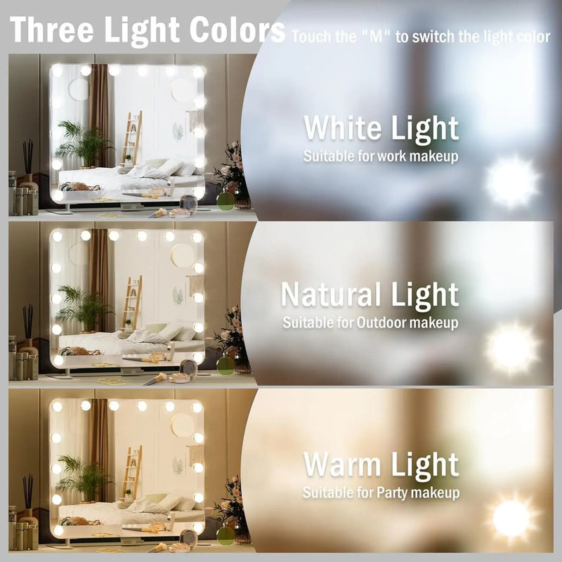 Lighted Makeup Mirror with 14 Dimmable LED Bulbs