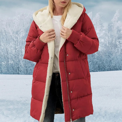 Double faced fleece slim fit temperament wool coat