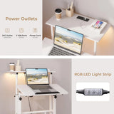 Height Adjustable Laptop Rolling Sit-Stand