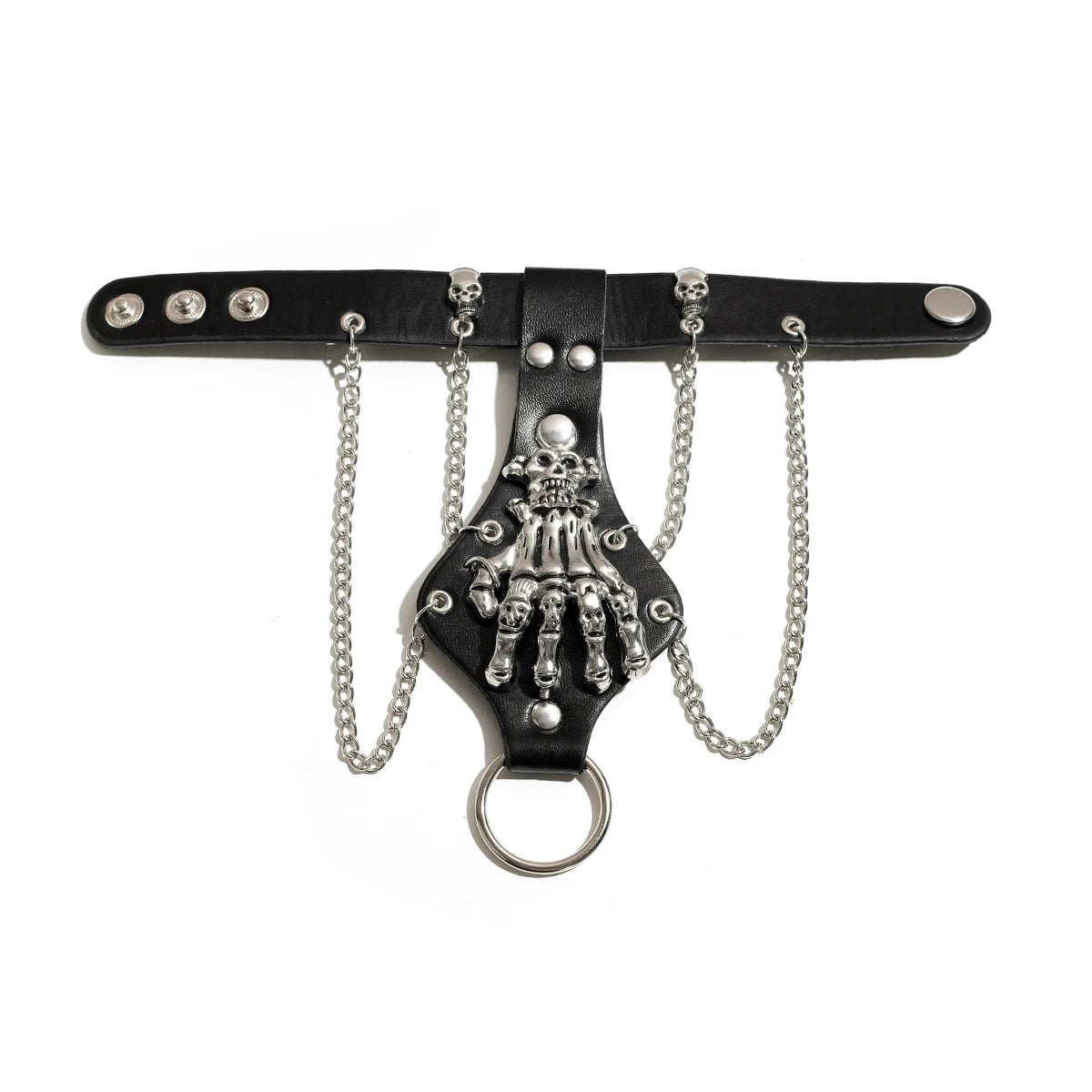 Goth PU Leather Skull Halloween Bracelets