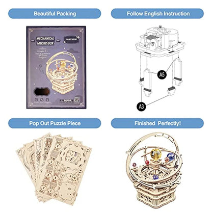 3d wooden puzzle assembly model building craft kits